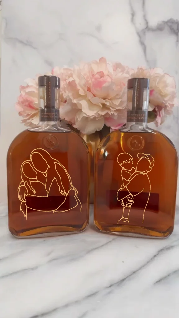 Custom Family & Couple Photo Whiskey Bottle