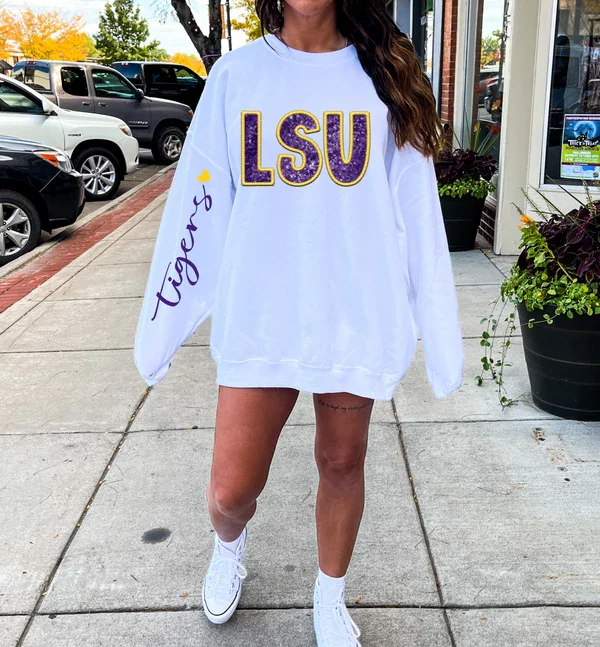 Personalized Sequin Applique Gameday Sweatshirt
