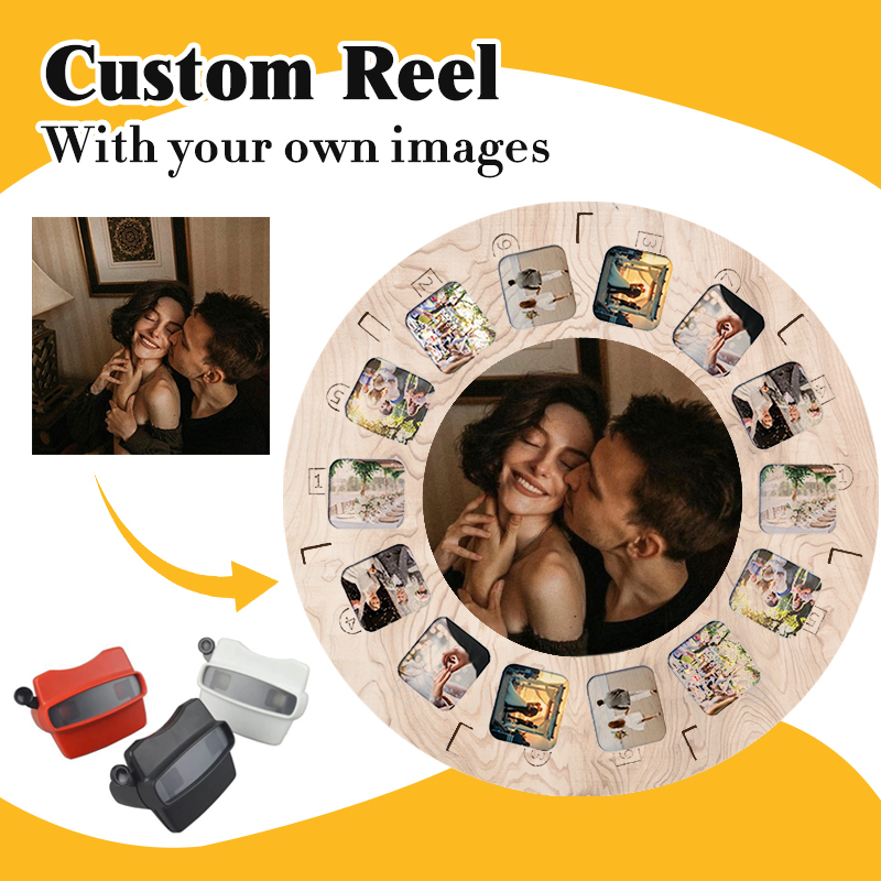 Personalized Viewmaster style reel Proposal Wedding Mother's Celebration Anniversary Birthday