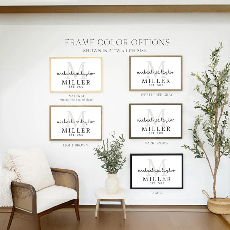 Personalized Monogram Sign | Custom Wedding & Mother's Day Gift | Established Name Sign