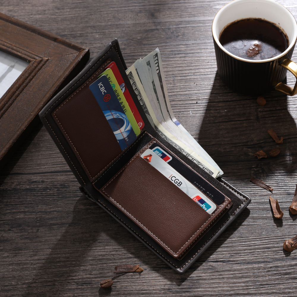 Personalized Name Wallet with Photo Men's Coin Purse Card