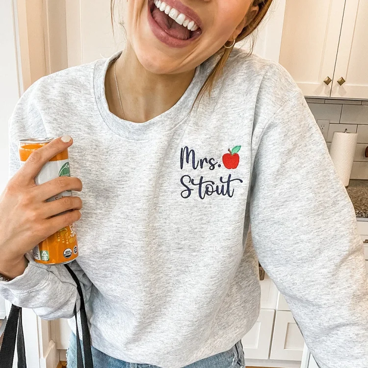 Custom Embroidered Teacher Sweatshirt