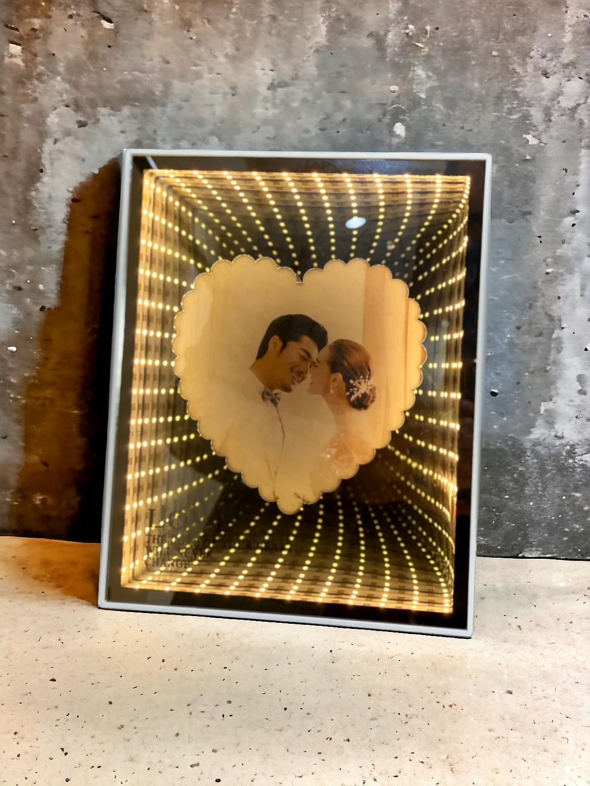 Custom Couple Photo Love Corridor Mirror Lamp