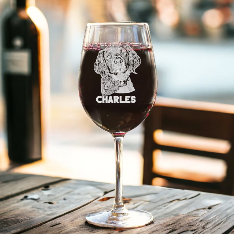 Custom Dog Portrait Whiskey Glass Gift - Engrave Your Pet Photo on Glasses, Gift for Pet Lovers