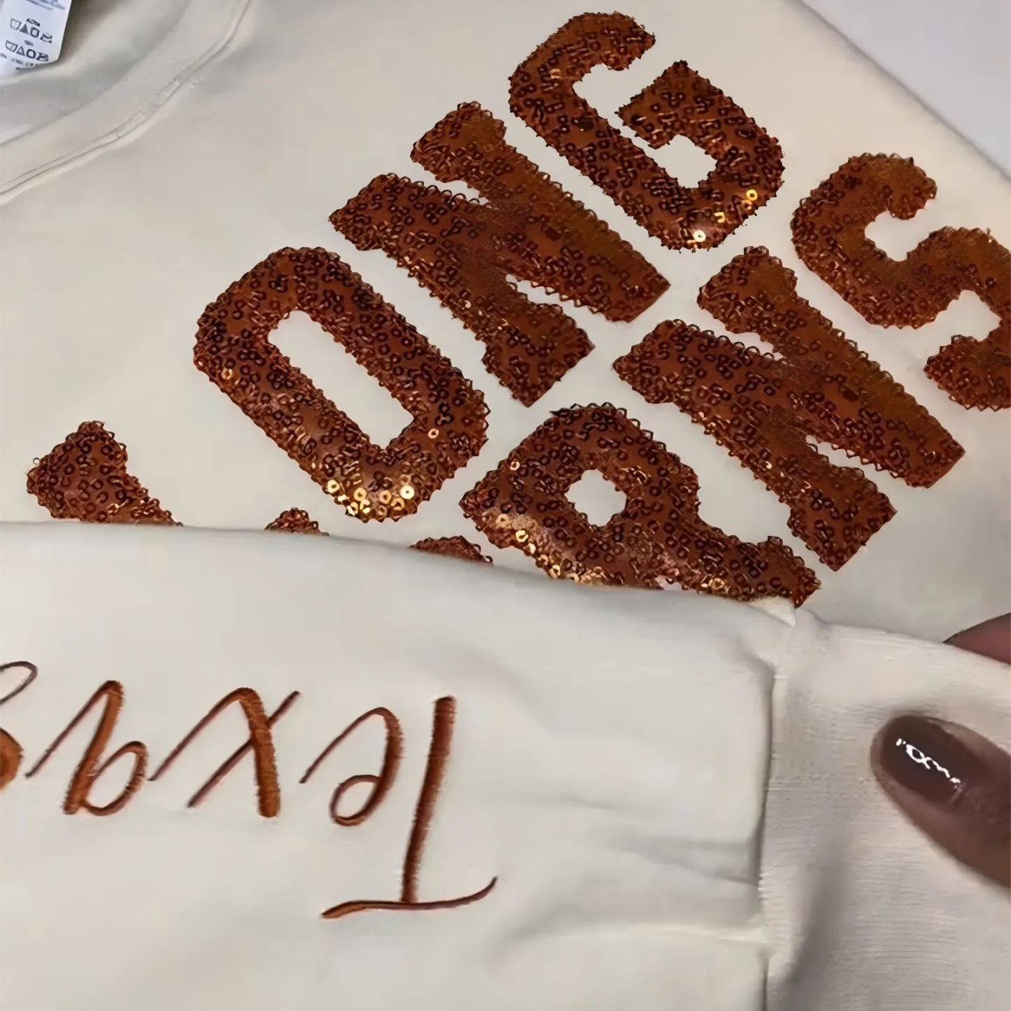 Personalized Sequin Applique Gameday Sweatshirt