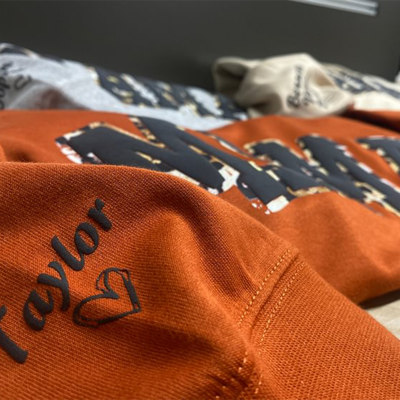 Custom Mama Leopard Puff Print Sweatshirt with Kids Name 