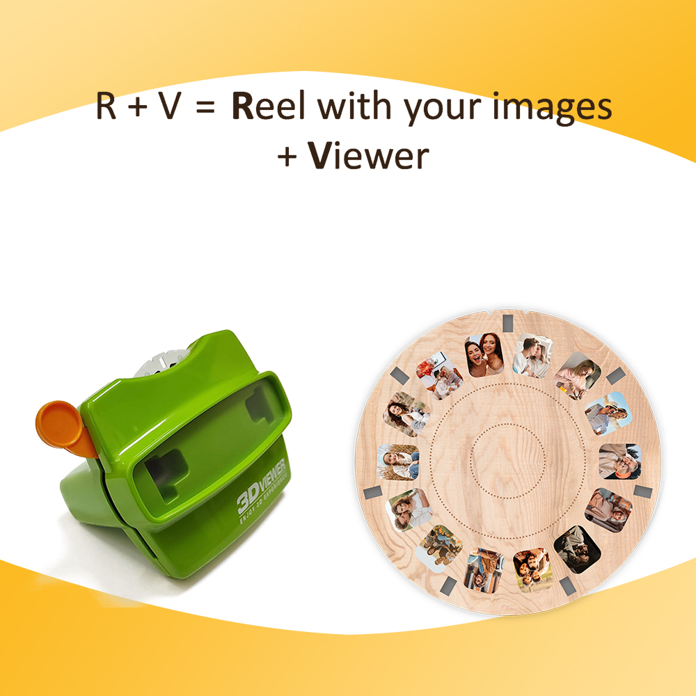 Personalized Viewmaster style reel Proposal Wedding Mother's Celebration Anniversary Birthday