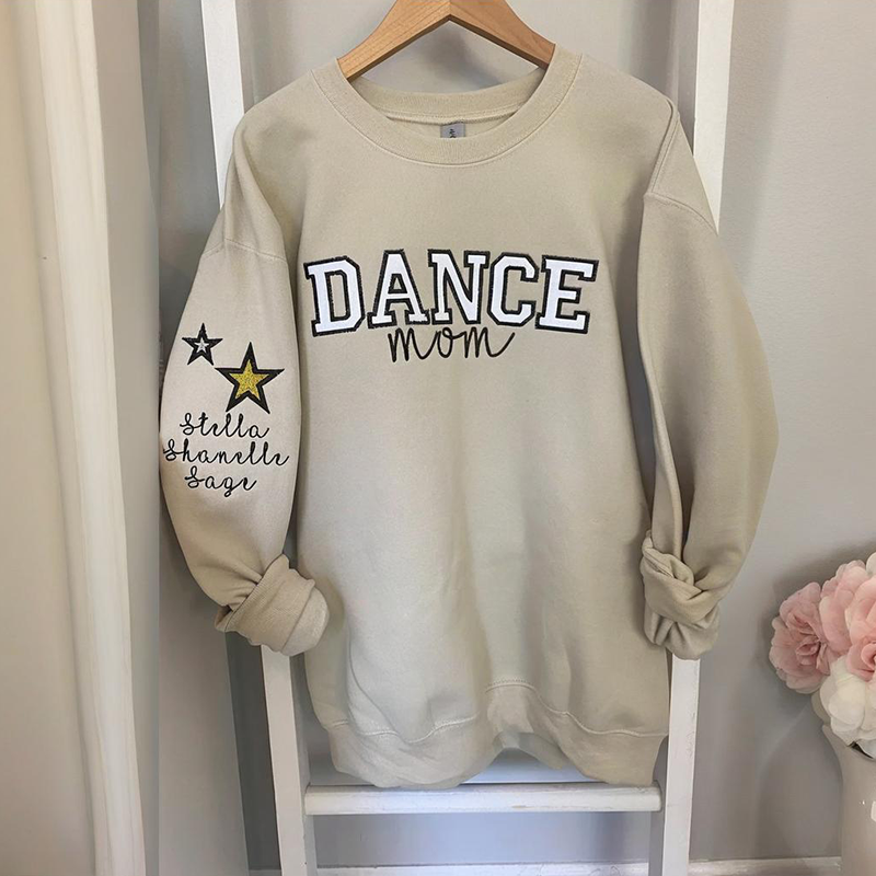 Personalized Embroidered Dance Mom Team Sweatshirt