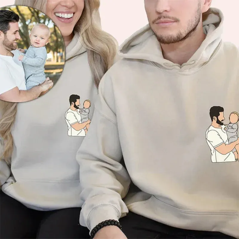 Custom Embroidered Portrait Sweatshirt from Photo 