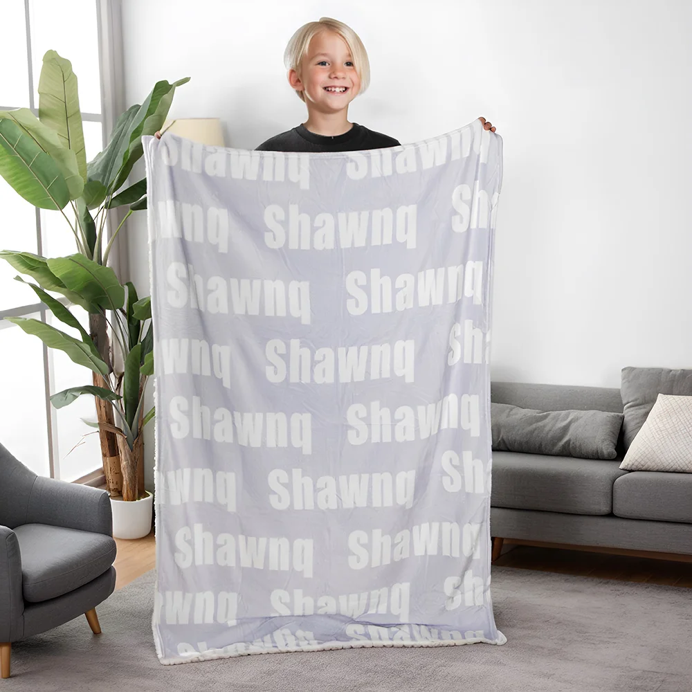 Personalized High-Quality Super Soft Name Family Blanket Birthday Christmas Gift for Kid Family