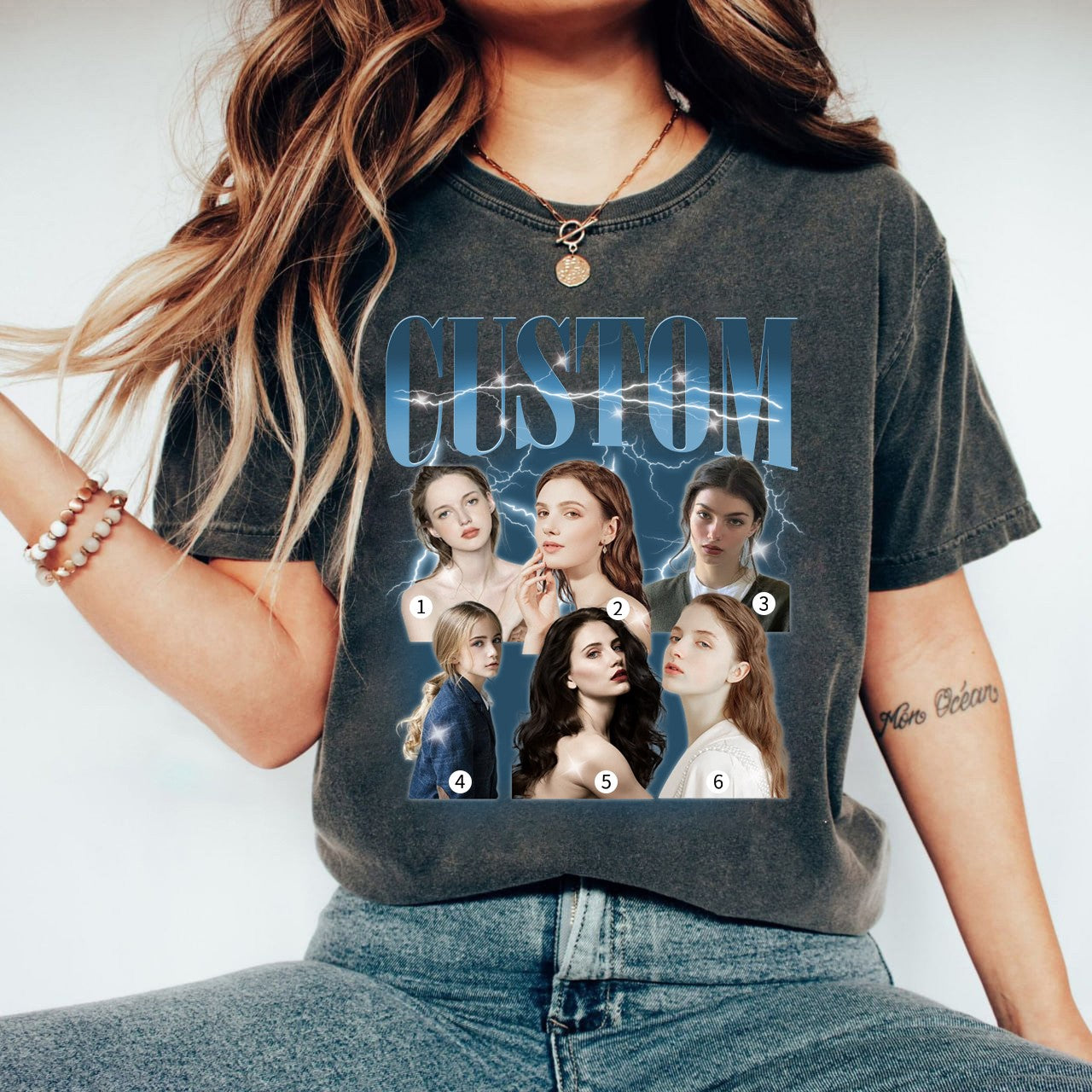 6 Photos Custom Vintage Tee