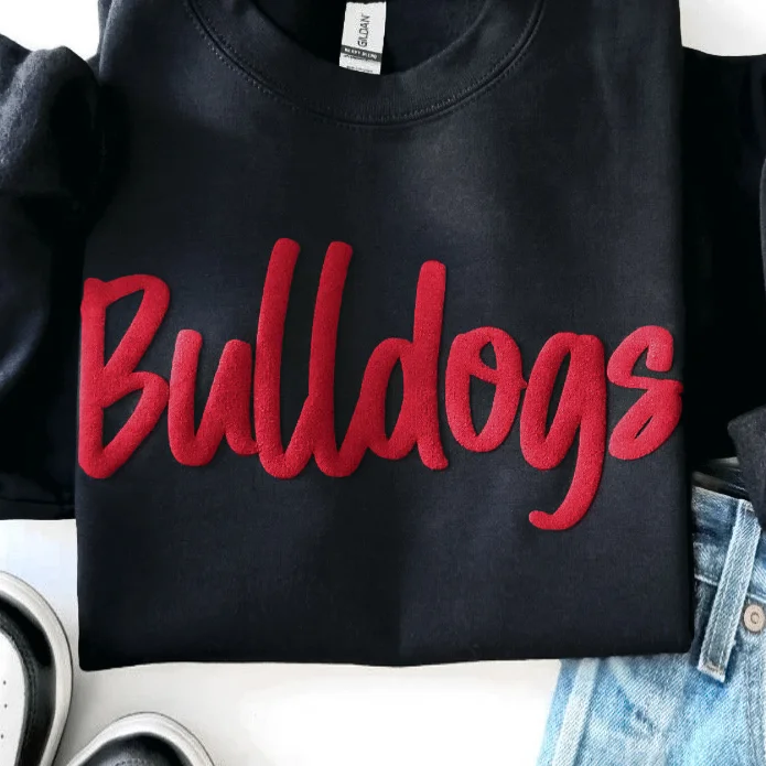 Custom 3D PUFF Print Team/School/Mascot Sweatshirt 🏈🏉🏀⚾️🥎 Game Day Quotes 🥳✨ Buy two get free shipping✈️✈️