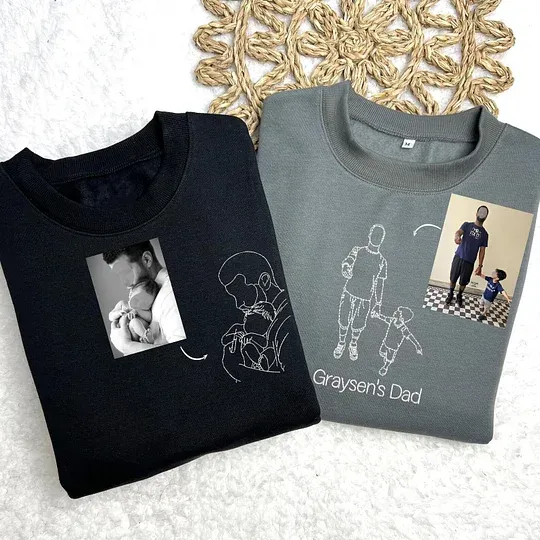 Custom Family Embroidered Sweatshirt – A Unique and Heartwarming Gift for Dad or Mom
