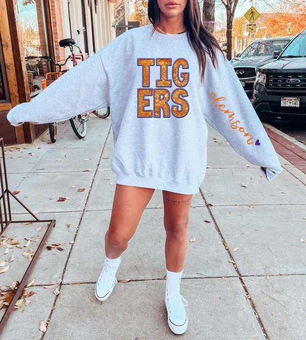 Personalized Sequin Applique Gameday Sweatshirt