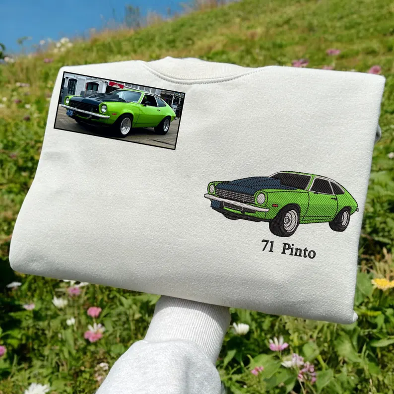 Custom Car Embroidered Sweatshirt Hoodie for Car Lovers