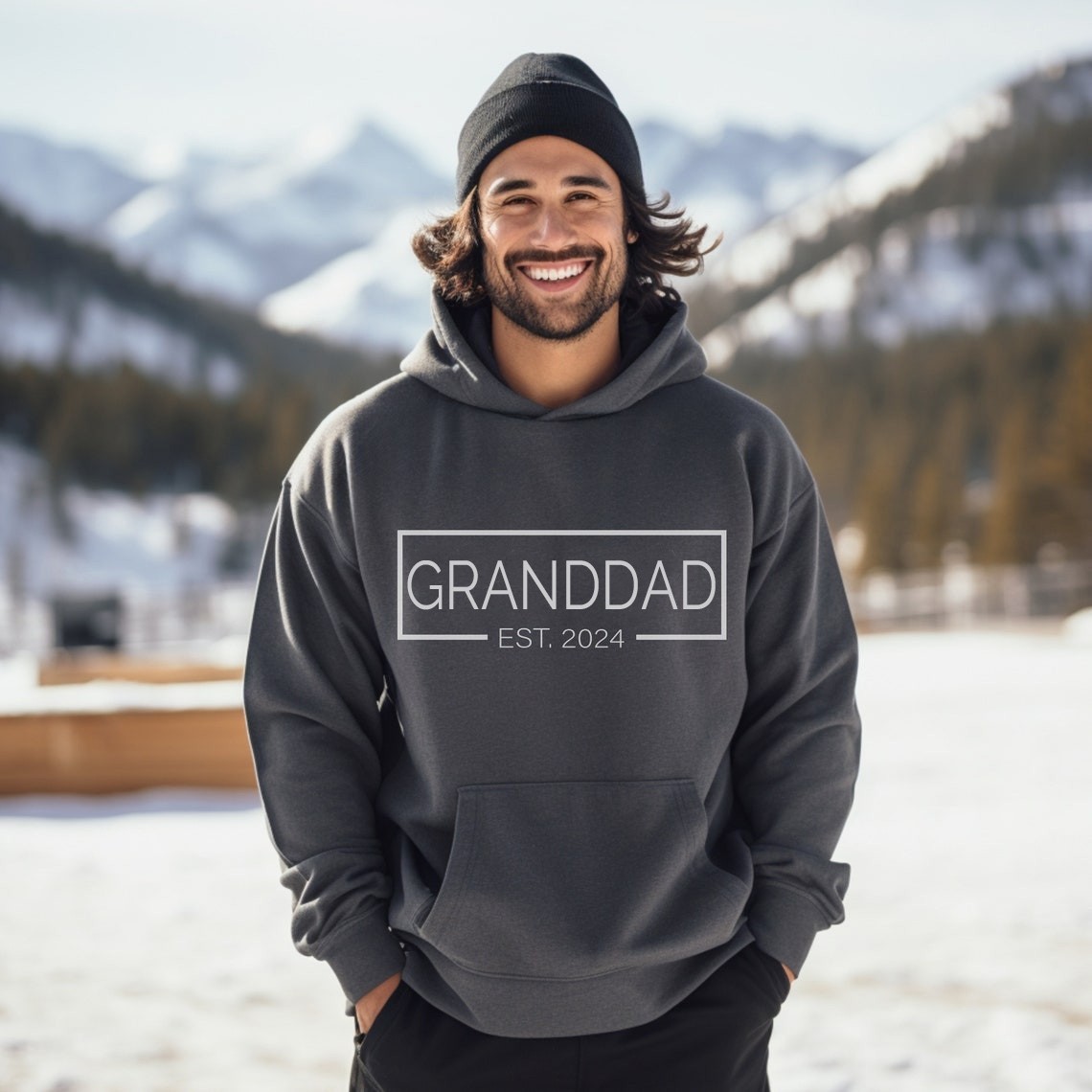 Personalised DAD GRANDDAD POP EST Sweatshirt with Kids' Names on Sleeve Father's Day Gift