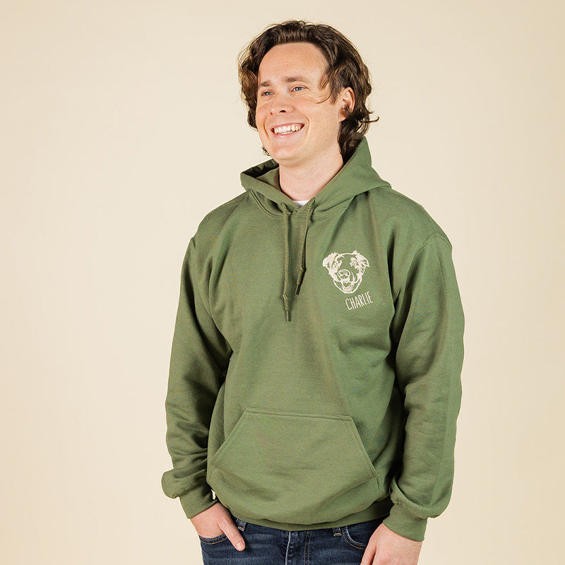 Custom Pet Portrait Embroidered Hoodie