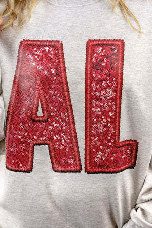 Faux Sequin Transfer Unisex Crew Sweatshirt