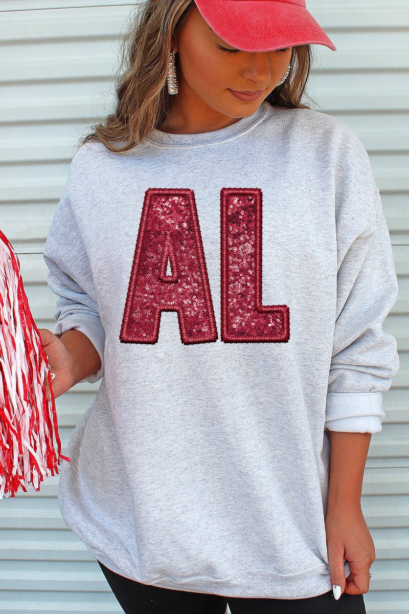 Faux Sequin Transfer Unisex Crew Sweatshirt