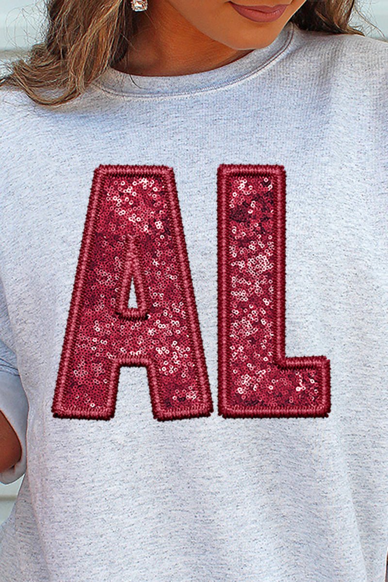 Faux Sequin Transfer Unisex Crew Sweatshirt