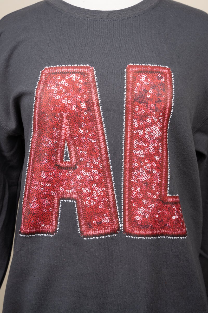 Faux Sequin Transfer Unisex Crew Sweatshirt