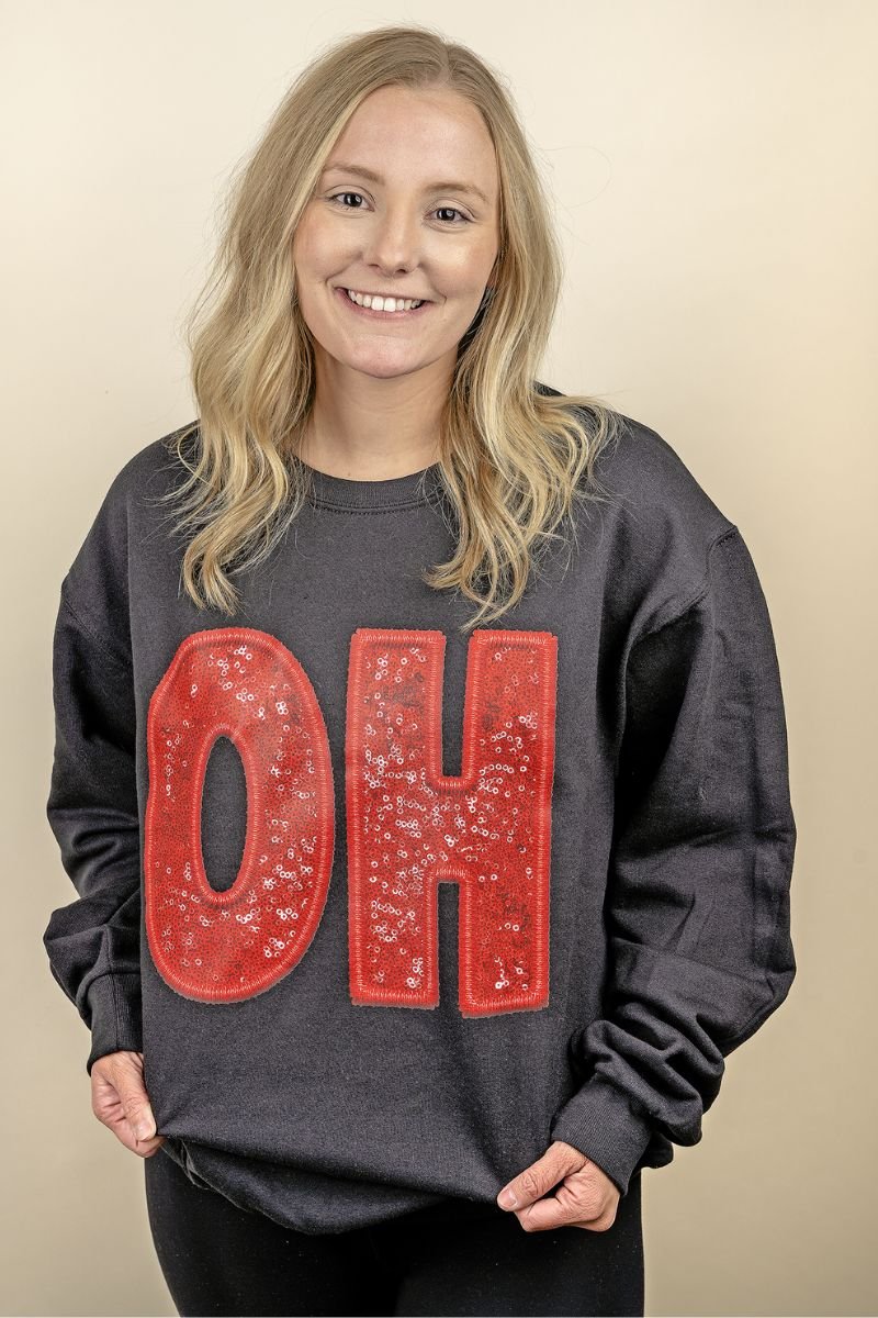 Faux Sequin Transfer Unisex Crew Sweatshirt