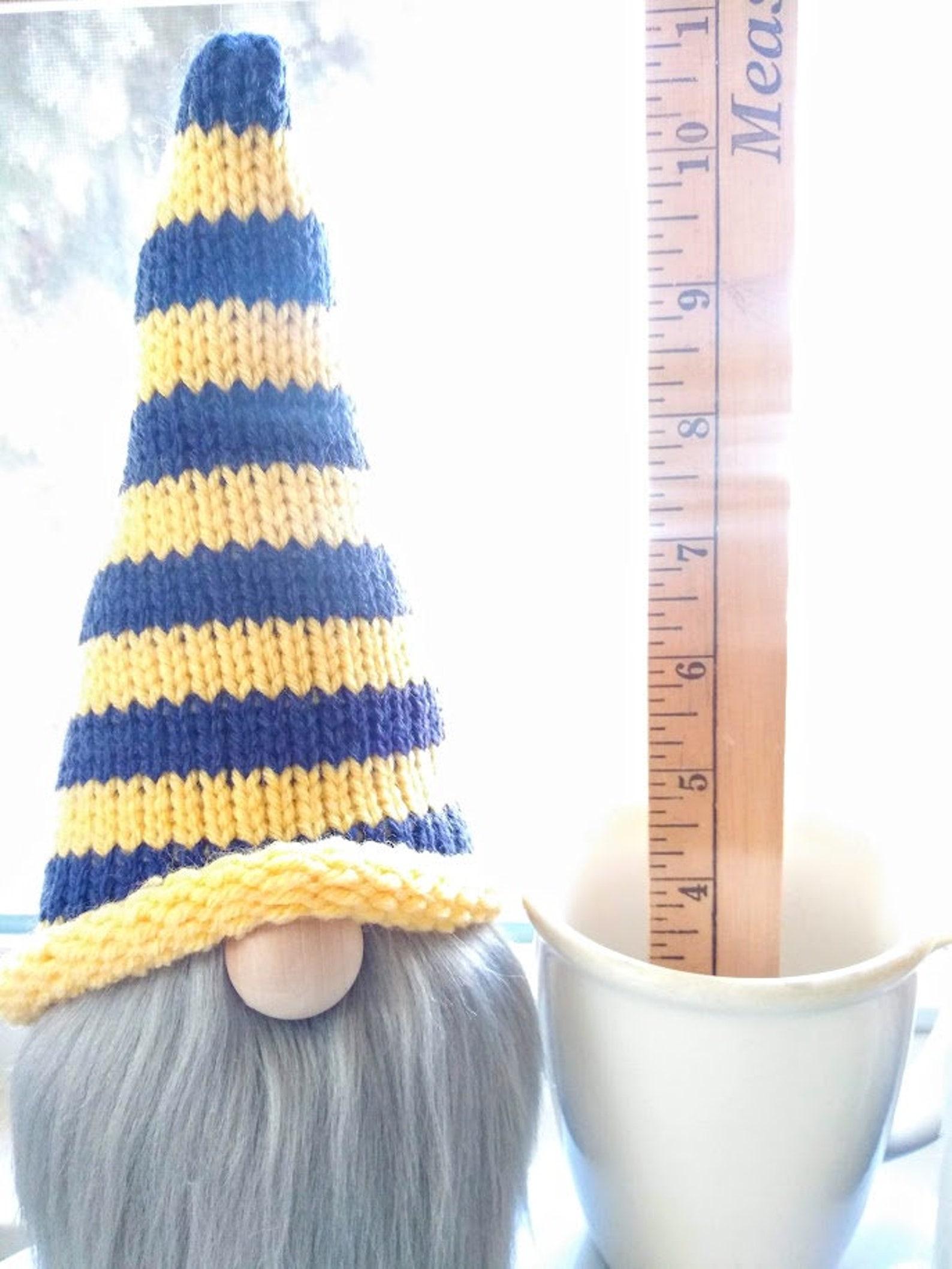 Maize N Blue Colors University of Michigan Team Fan gnome gift|Navy and gold color Gnome|Gif Wolverines