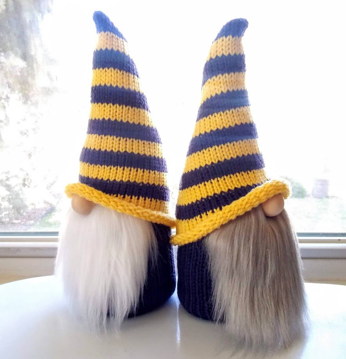 Maize N Blue Colors University of Michigan Team Fan gnome gift|Navy and gold color Gnome|Gif Wolverines