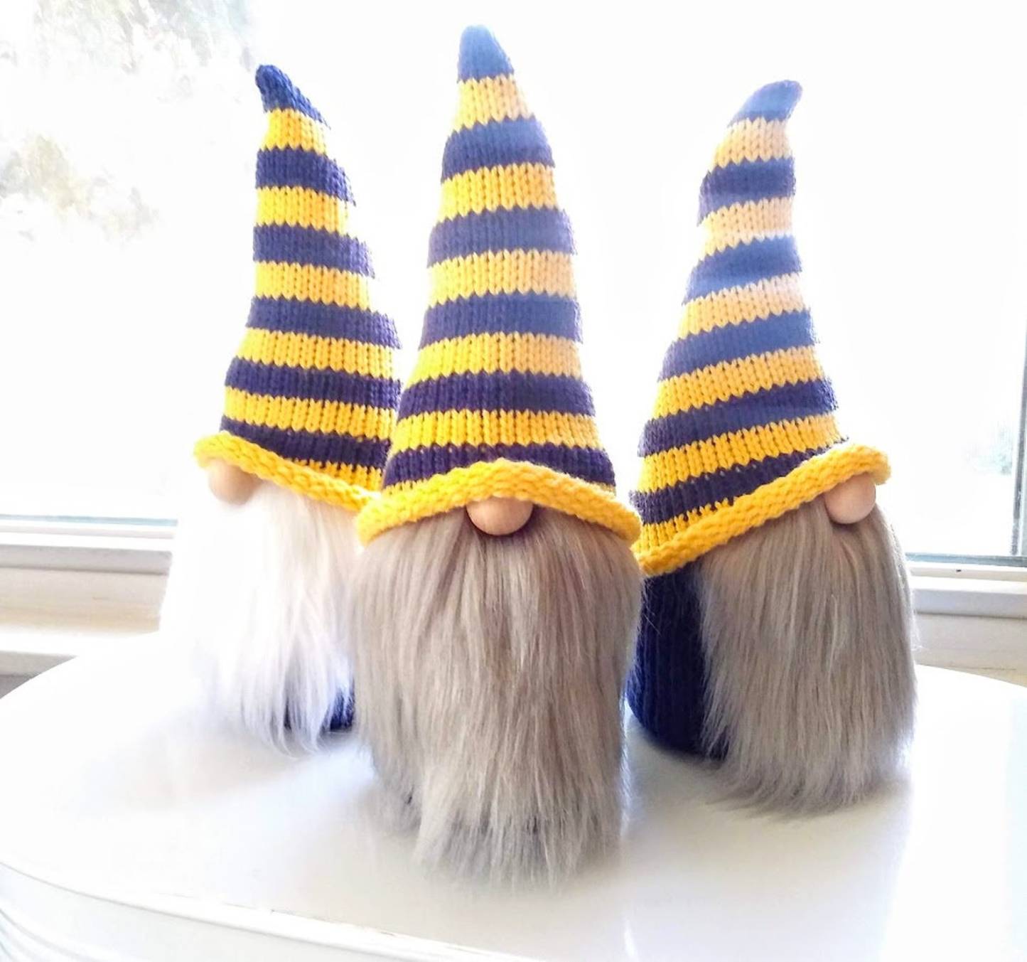 Maize N Blue Colors University of Michigan Team Fan gnome gift|Navy an
