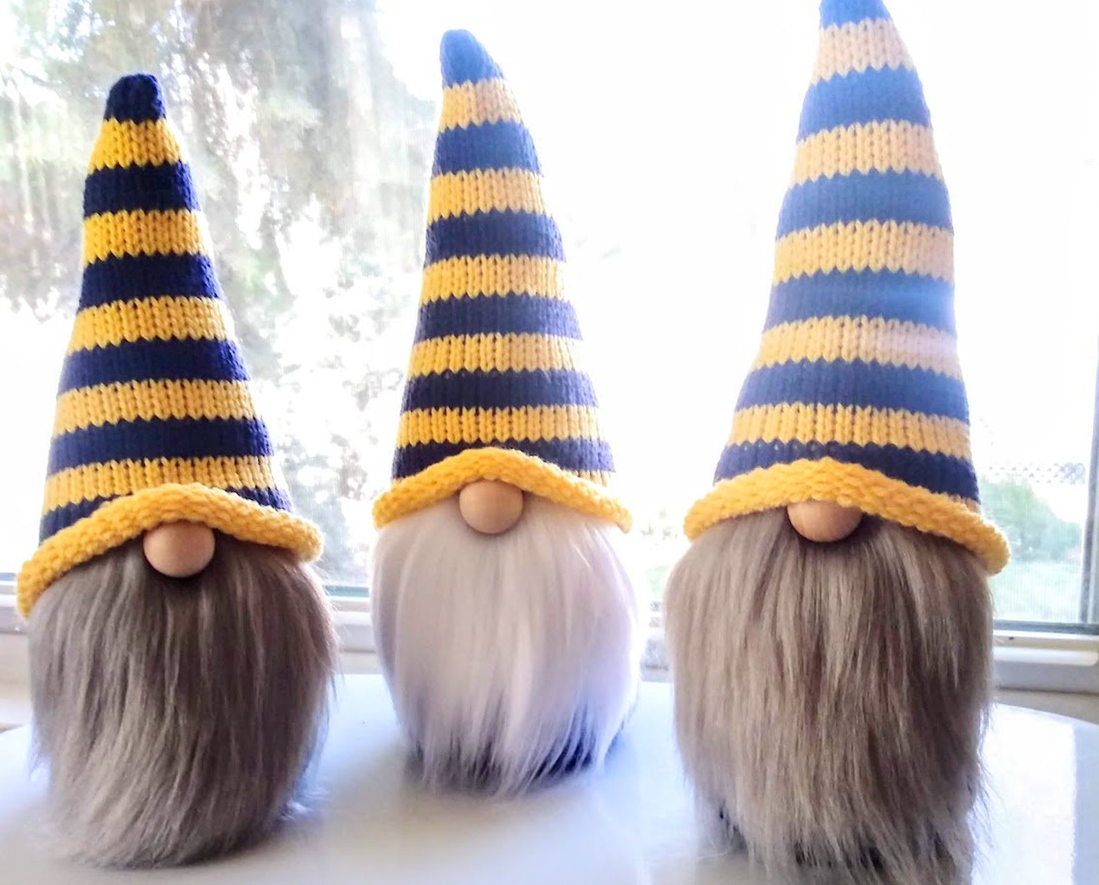 Maize N Blue Colors University of Michigan Team Fan gnome gift|Navy and gold color Gnome|Gif Wolverines