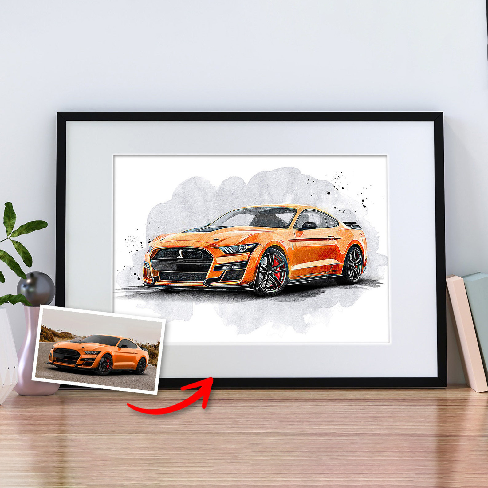 Custom Car Portrait - Gift For Car Lover