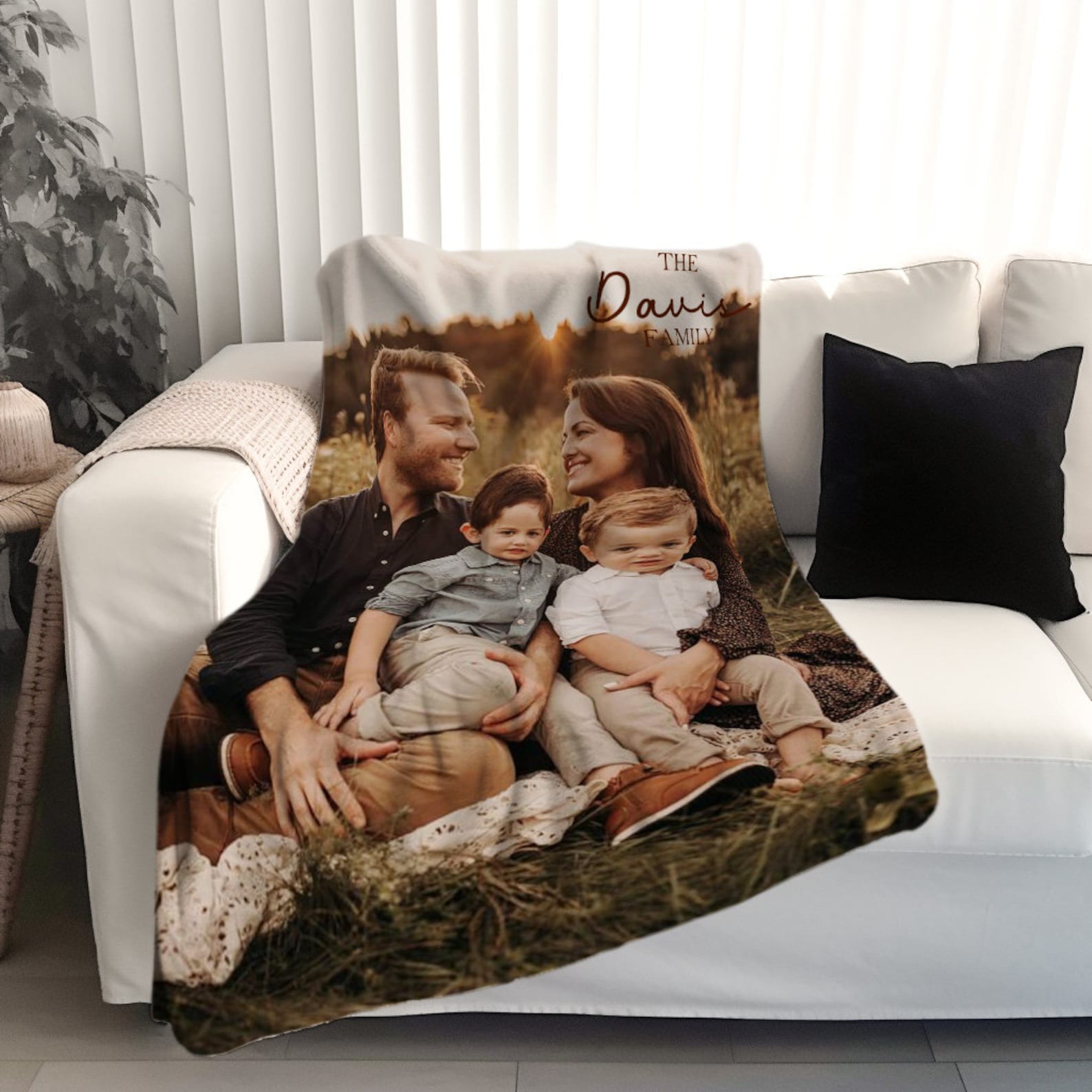 Personalized Photo Blanket, Blanket Photo Collage, Custom Your Own Photo Blanket, Family Photo Gift