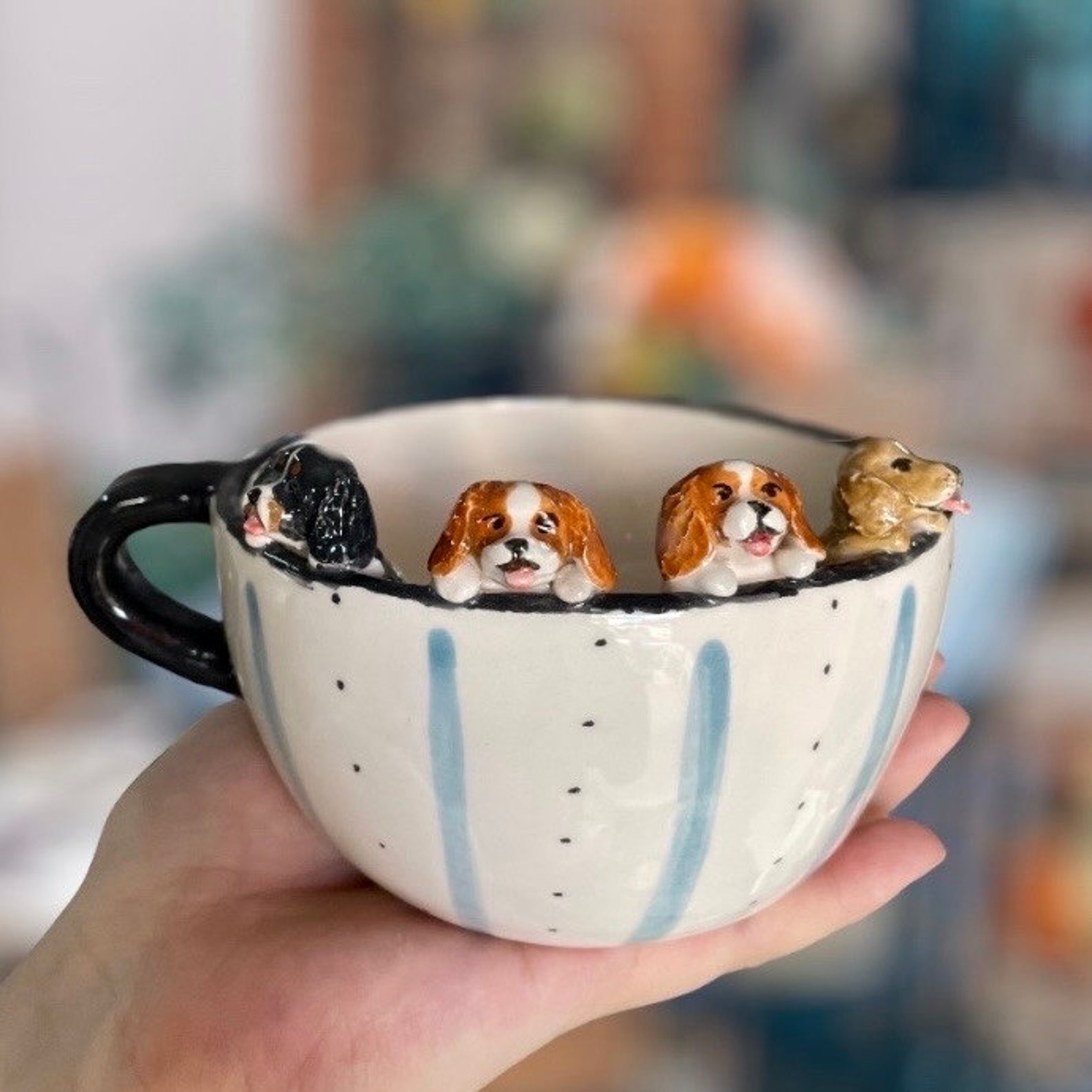 Dog Memorial Gift - Custom Pet Mug/Handmade Dog Mug/ -custom pet mug personalized - dog portrait mug - 3d dog - birthday gift for dog mom