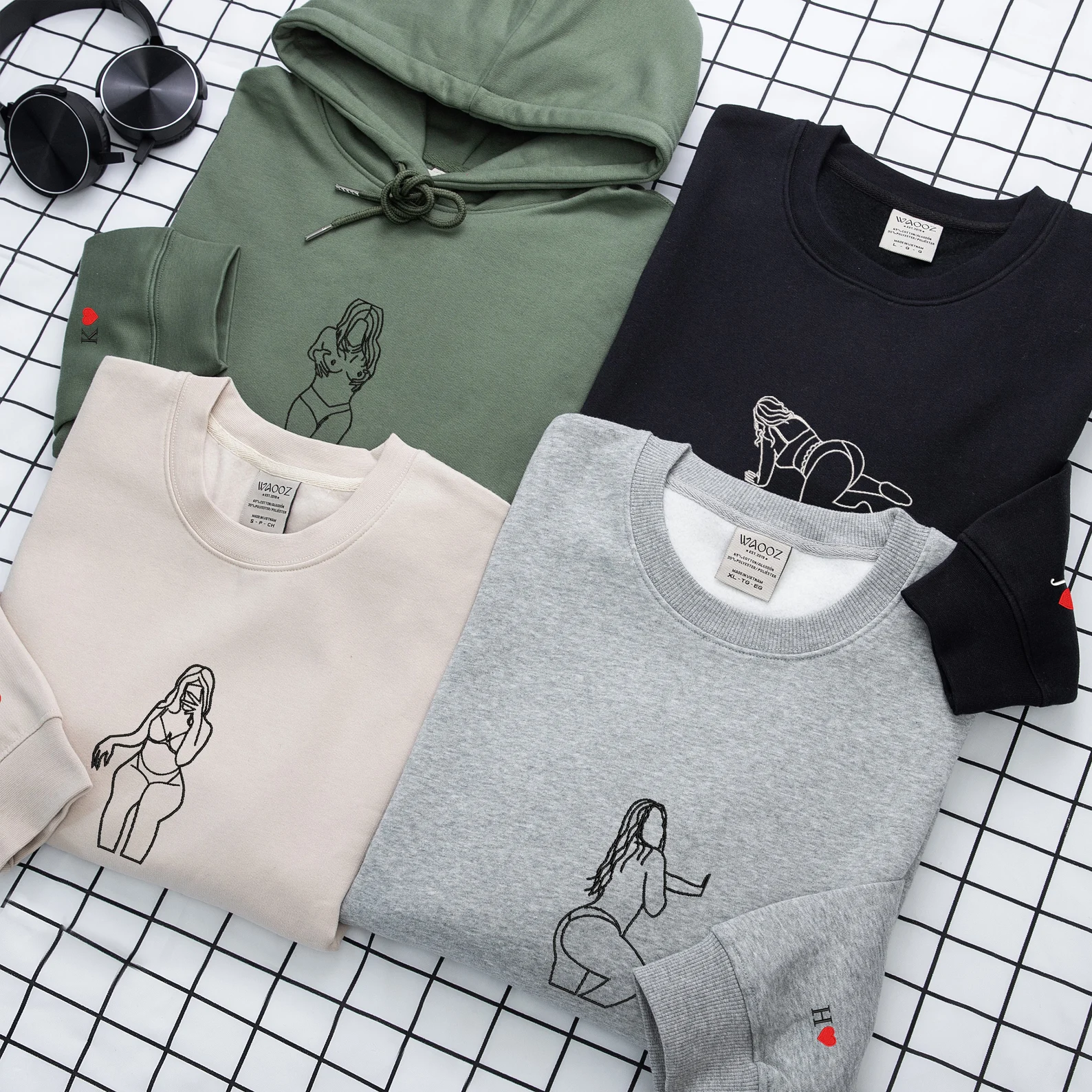 Custom Embroidered Sweatshirt – Personalized Sexy Portrait Gift for Him 💕🔥