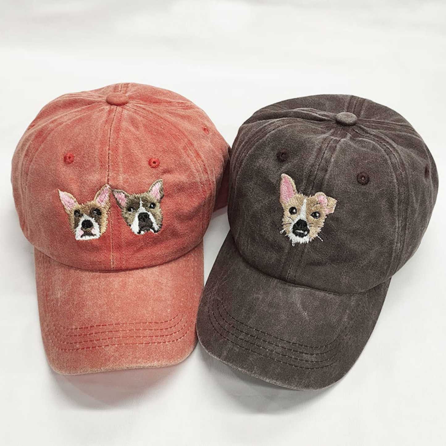 Custom Pet Photo & Name Hat – Personalized Dog or Cat Portrait Embroidery