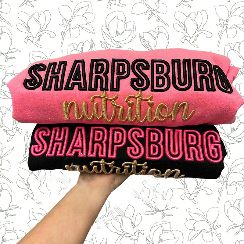 Custom PUFF Embroidery Sweatshirt || Puff Embroidery || College Team Sweatshirt || 3D Embroidery