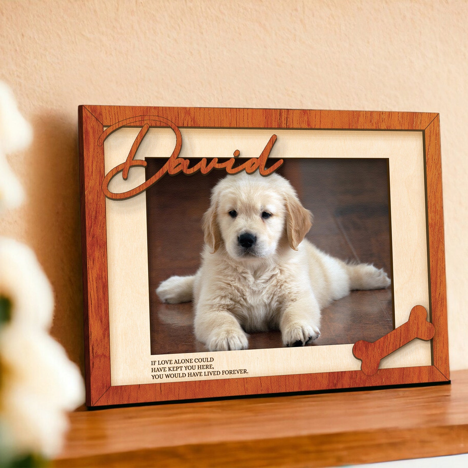 Personalized Pet Memorial Gift Photo Frame, Cat Memorial Gift, Dog Memorial Wood Frame, Dog Memorial Gifts, Pet Lover Sympathy Gift