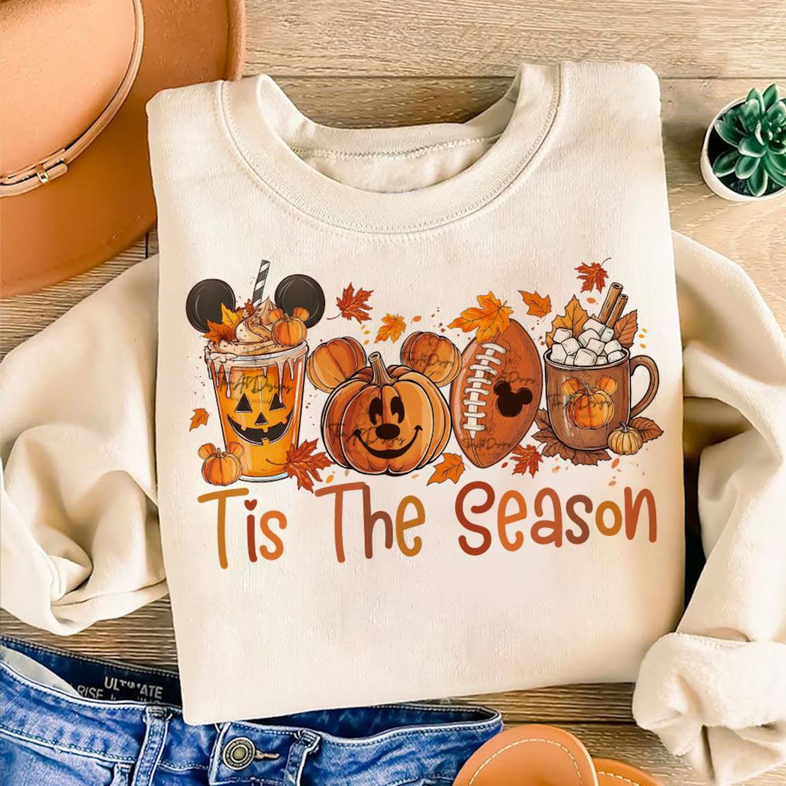 Tis the Season Sweatshirt: Pumpkin Spice, Thanksgiving Vibes, & Football Fun