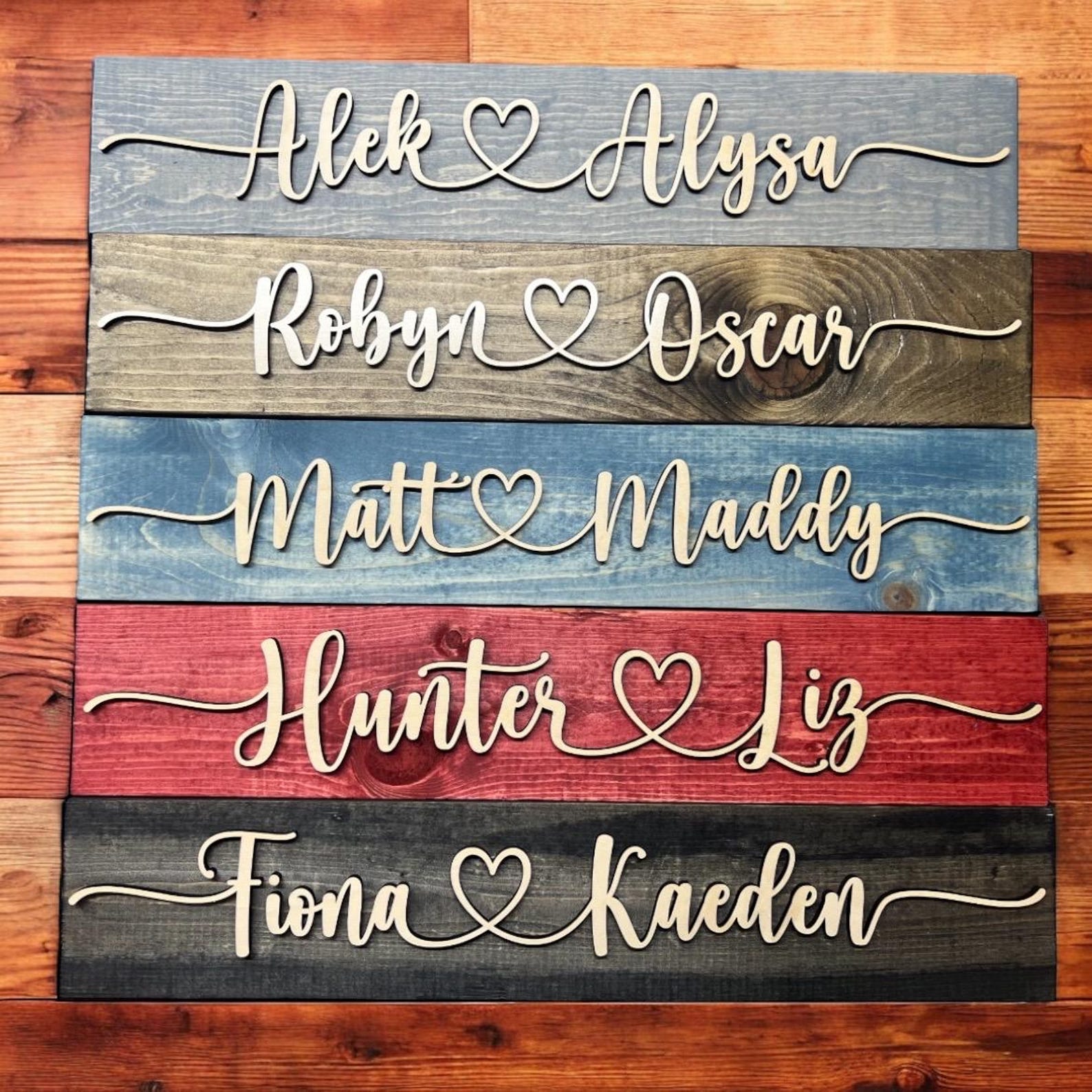 Custom Couples Name Sign - 3D Personalized Wedding Gift & Farmhouse Decor