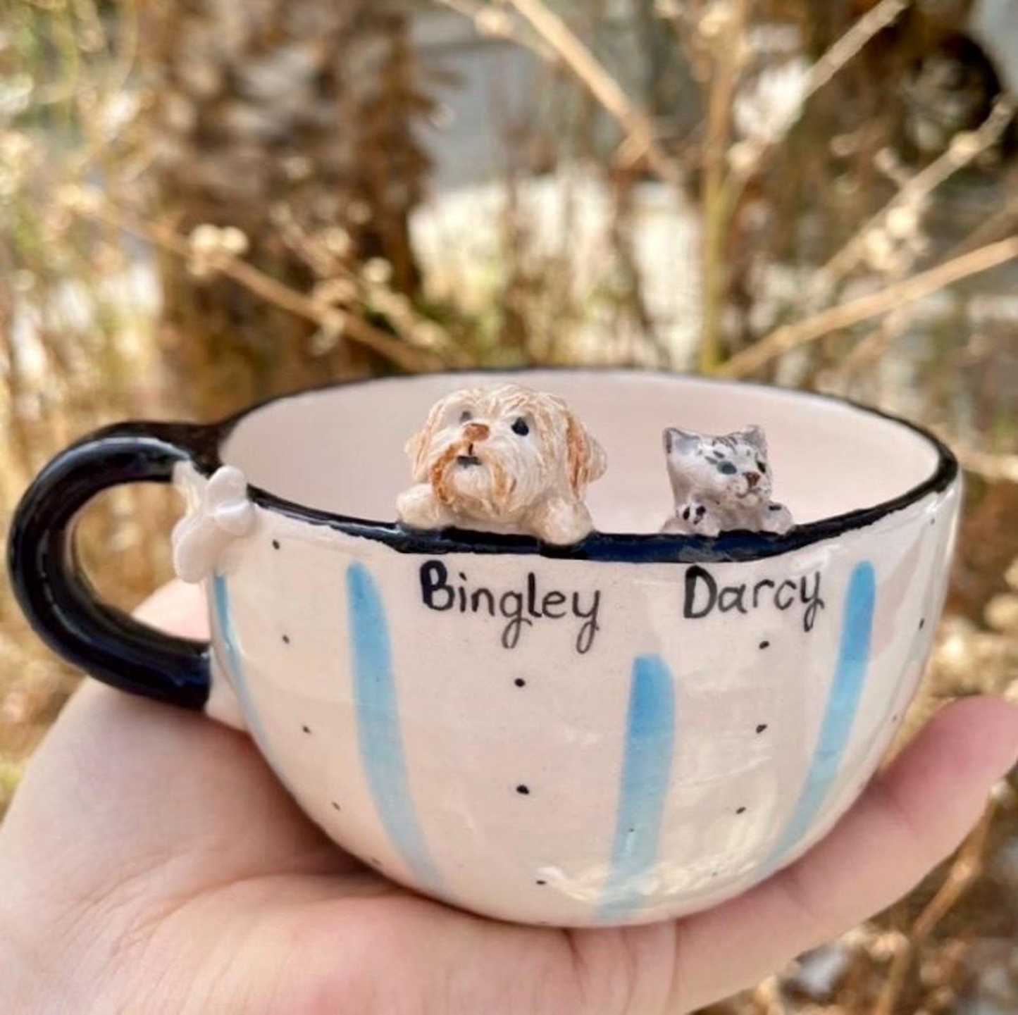 Dog Memorial Gift - Custom Pet Mug/Handmade Dog Mug/ -custom pet mug personalized - dog portrait mug - 3d dog - birthday gift for dog mom