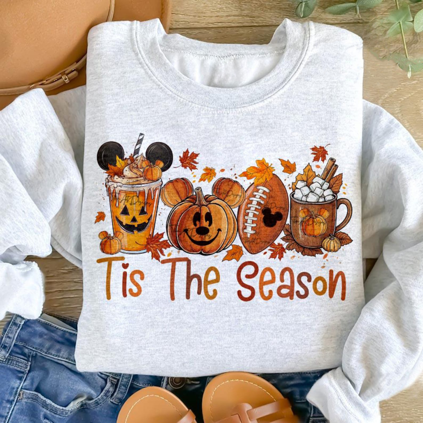 Tis the Season Sweatshirt: Pumpkin Spice, Thanksgiving Vibes, & Football Fun
