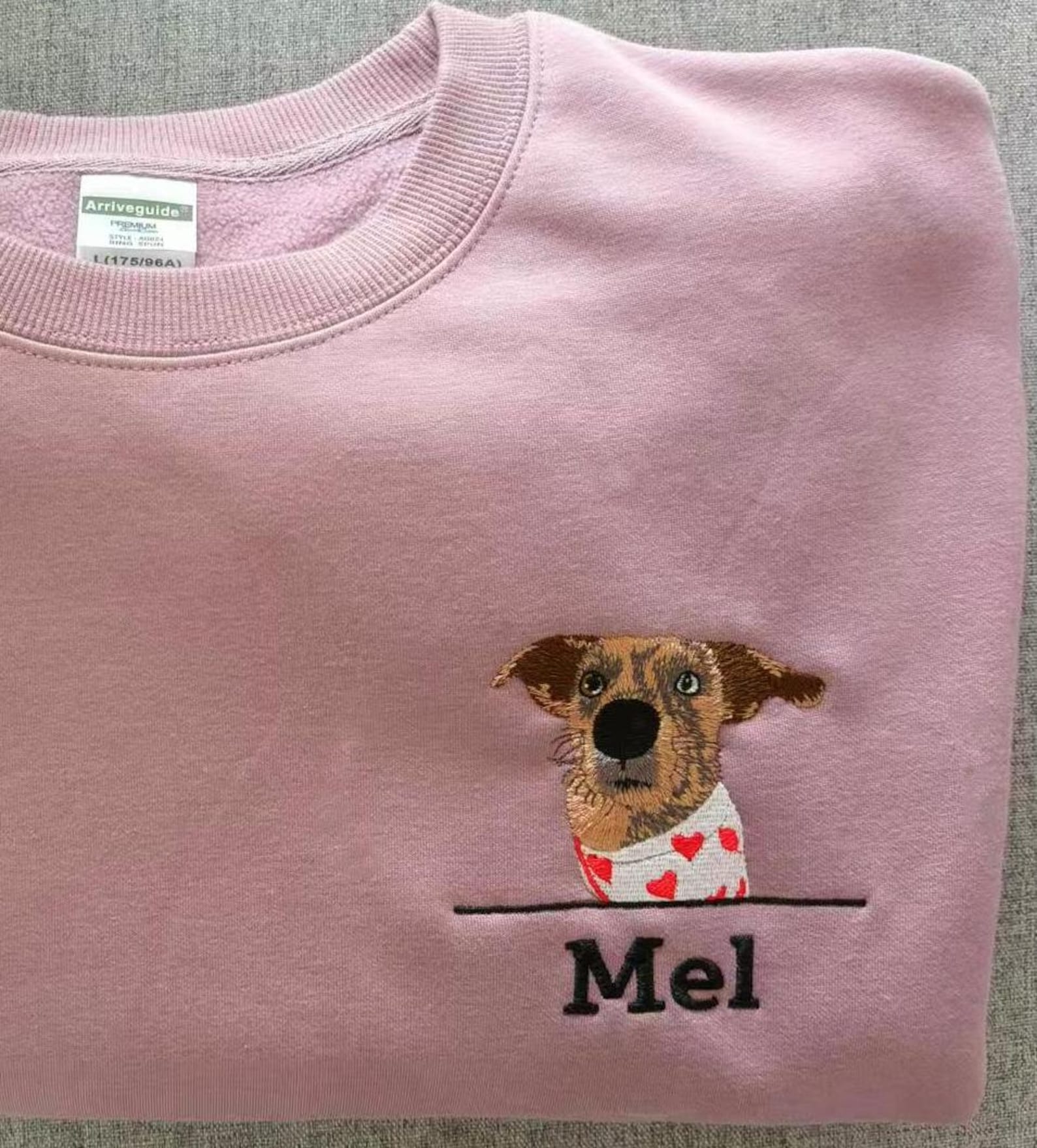 Custom Embroidered Dog face&name Sweatshirt,Custom Embroidered Pet Lover Sweater