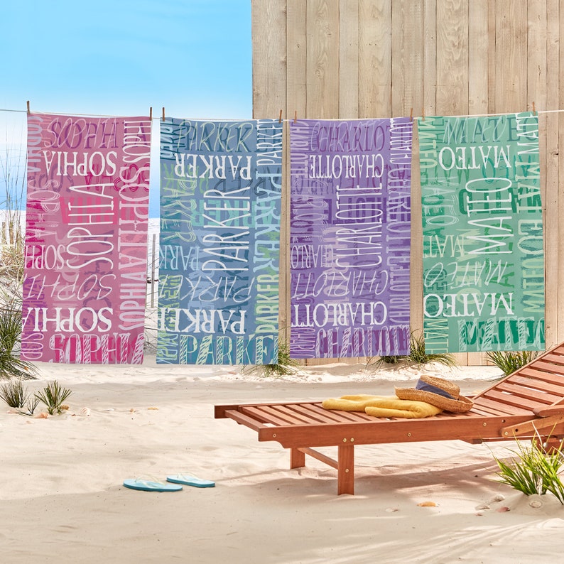 Personalized Signature Style Beach Towel-Customized Towel-For the Beach Lover-For the Pool Lover