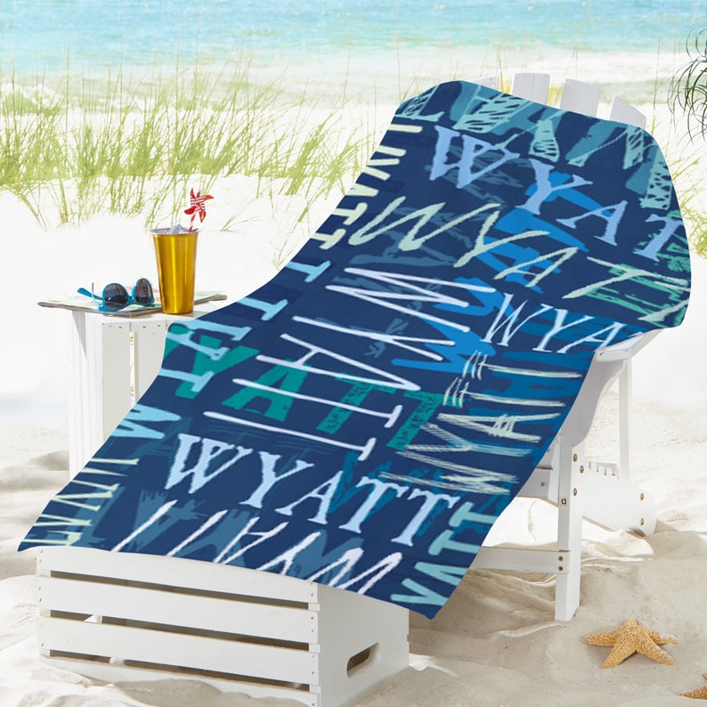Personalized Signature Style Beach Towel-Customized Towel-For the Beach Lover-For the Pool Lover