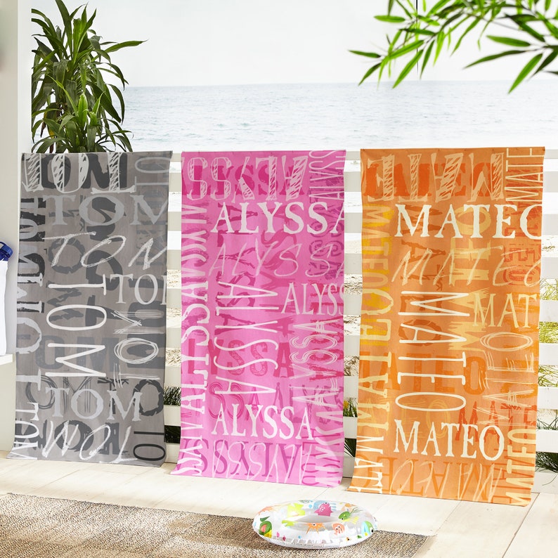 Personalized Signature Style Beach Towel-Customized Towel-For the Beach Lover-For the Pool Lover
