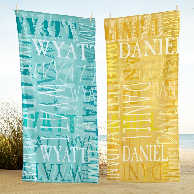 Personalized Signature Style Beach Towel-Customized Towel-For the Beach Lover-For the Pool Lover