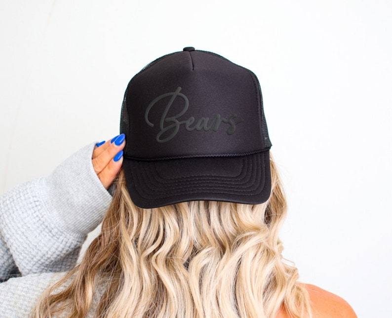 Custom Puff Football Hat, Custom Team Hat, Custom Puff Trucker Hat, Puff Print Team Name Hat, Puff School Sports, Sports Hat