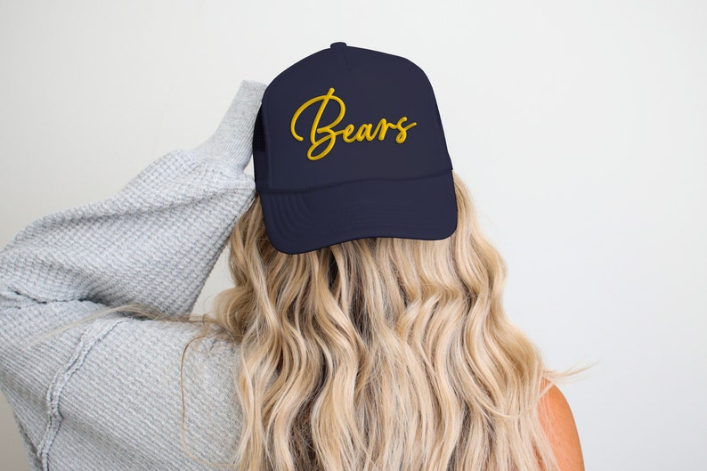 Custom Puff Football Hat, Custom Team Hat, Custom Puff Trucker Hat, Puff Print Team Name Hat, Puff School Sports, Sports Hat