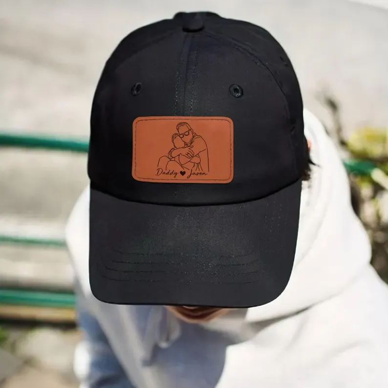 Hat with Photo Father's Day Gift Idea-Dad Gift from Daughter Son