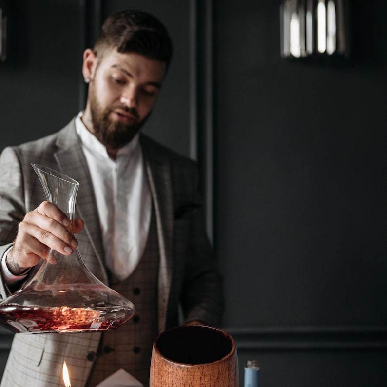 Personalized Charred Wood Bourbon Glass-Father's Day Gift for Him, Dad Gift